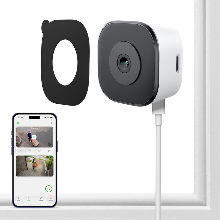 Window Security Camera 3MP 2K, Indoor WiFi Cameras 2.4GHz/5GHz with Co ...