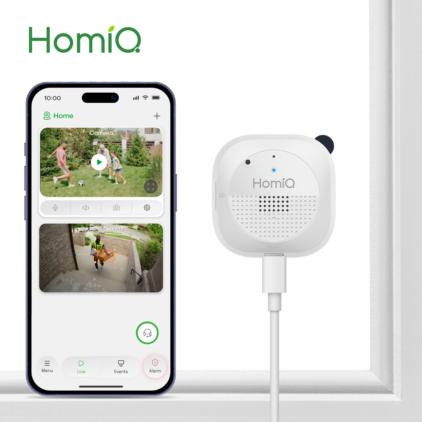 Window Security Camera 3MP 2K, Indoor WiFi Cameras 2.4GHz/5GHz with Colorvue AI Color Night Vision, Motion & Person Detection with Auto-Focus , Easy Installation, 24/7 Recording Works with Alexa & Google Home