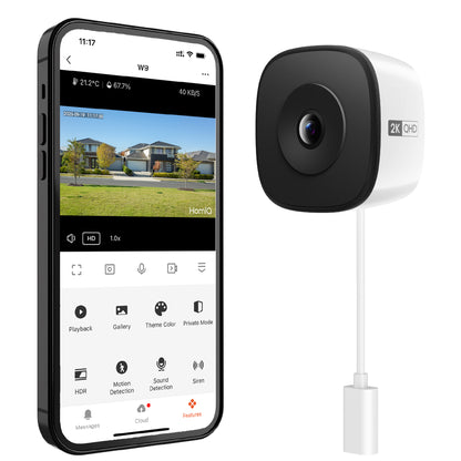 Window Security Camera 3MP 2K, Indoor WiFi Cameras 2.4GHz/5GHz with Colorvue AI Color Night Vision, Motion & Person Detection with Auto-Focus , Easy Installation, 24/7 Recording Works with Alexa & Google Home