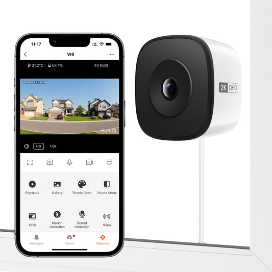 Window Security Camera 3MP 2K, Indoor WiFi Cameras 2.4GHz/5GHz with Colorvue AI Color Night Vision, Motion & Person Detection with Auto-Focus , Easy Installation, 24/7 Recording Works with Alexa & Google Home