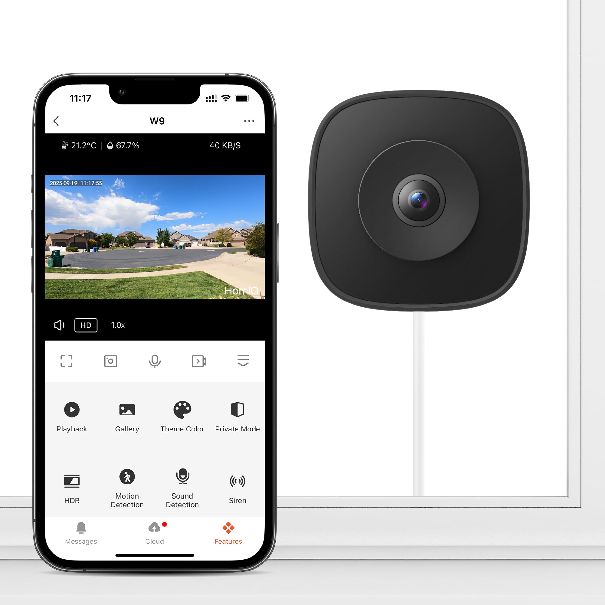 Window Security Camera 3MP 2K, Indoor WiFi Cameras 2.4GHz/5GHz with Co ...