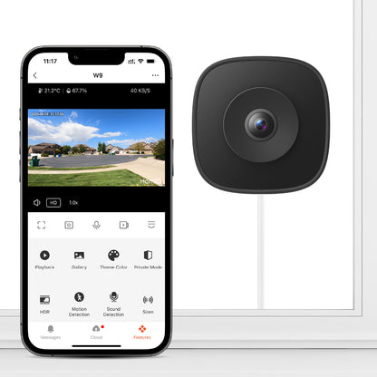 Window Security Camera 3MP 2K, Indoor WiFi Cameras 2.4GHz/5GHz with Colorvue AI Color Night Vision, Motion & Person Detection with Auto-Focus , Easy Installation, 24/7 Recording Works with Alexa & Google Home