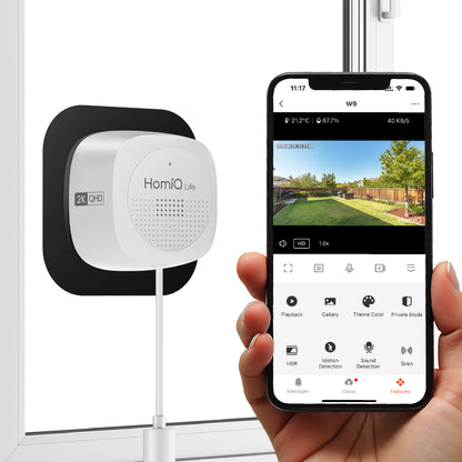 Window Security Camera 3MP 2K, Indoor WiFi Cameras 2.4GHz/5GHz with Colorvue AI Color Night Vision, Motion & Person Detection with Auto-Focus , Easy Installation, 24/7 Recording Works with Alexa & Google Home